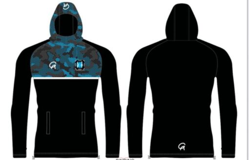 LIFT GYM 1/2 ZIP HOODIE CAMO DESIGN